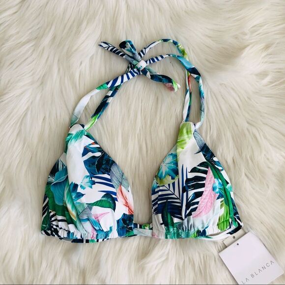 NWT La Blanca In The Moment Halter Bikini Top Size 4 - Picture 6 of 8